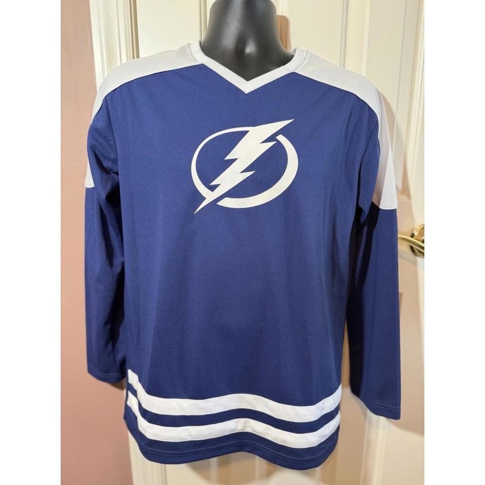 NHL Tampa Bay Lightning Jersey YOUTH Size XL (14/16) Blue White